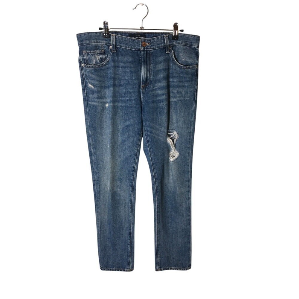 Lucky Brand Jeans Women's Size 6 / 28 Blue Distressed Sienna Slim Boyfriend